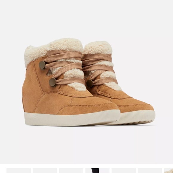 Sorel Shoes - Sorel Out and About Cozy tawny sea salt waterproof boot shoe pull on 7.5 9.5